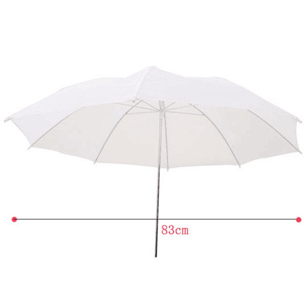 Selens Kit de paraguas para fotos de 33 pulgadas/33.1 in, paraguas suave  blanco con soporte de luz y soporte de flash de metal para fotografía de