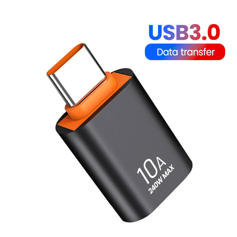 Adaptador OTG USB 3.0 Hembra A a Macho Tipo C – 5Gbps, 240W, Plug & Play