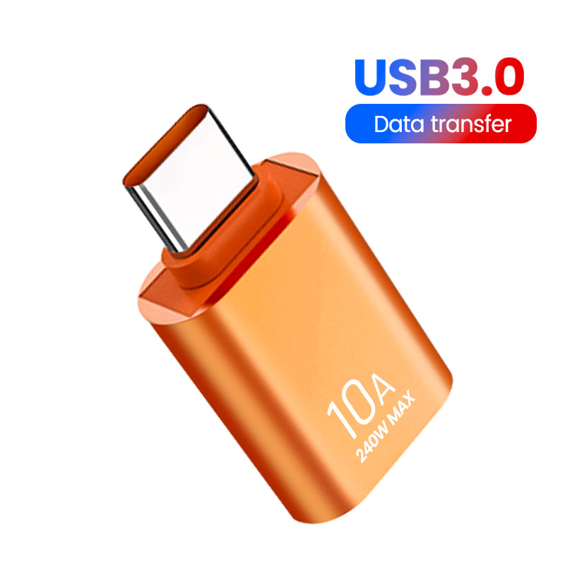 Adaptador OTG USB 3.0 Hembra A a Macho Tipo C – 5Gbps, 240W, Plug & Play