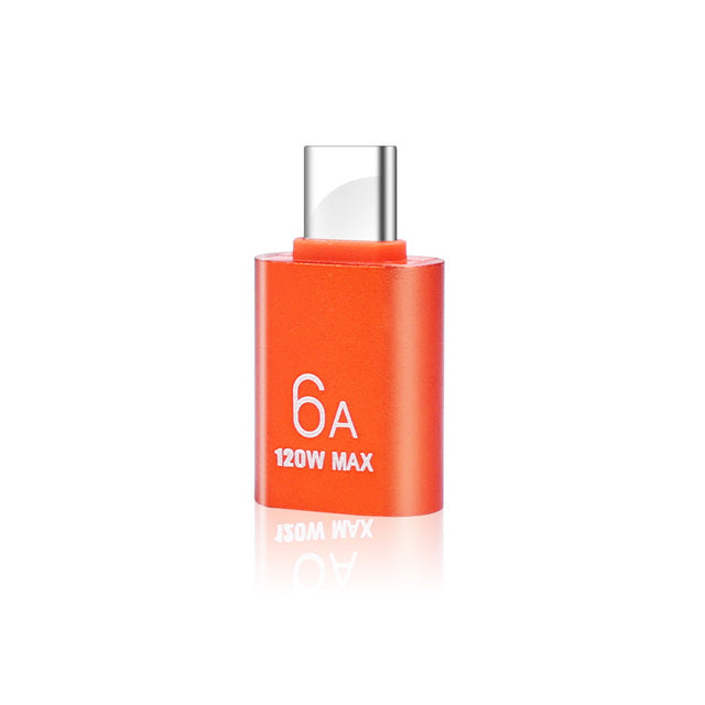 Adaptador USB A a C 6A 120W OTG Carga Rápida Datos