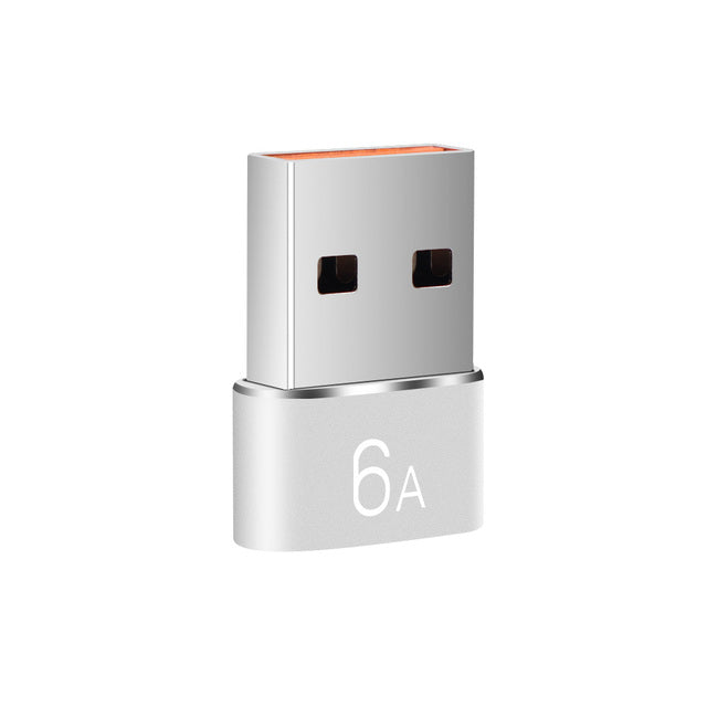 Adaptador USB tipo C a A 6A 120W OTG Carga Rápida Datos