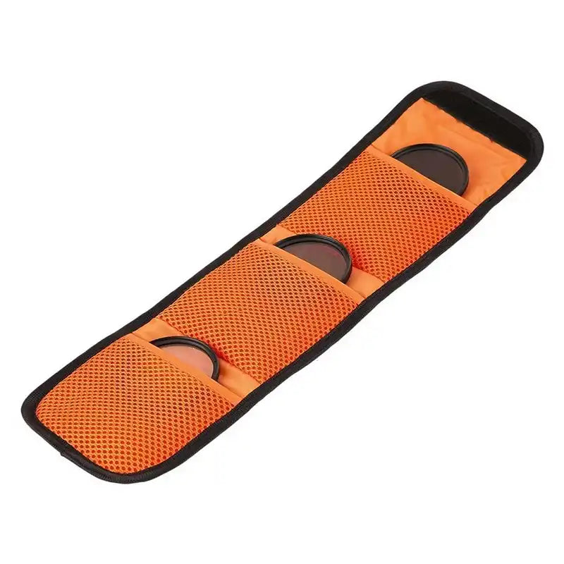 Funda para 3 filtros de lente fotográfico tipo billetera - desde 25 hasta 82mm