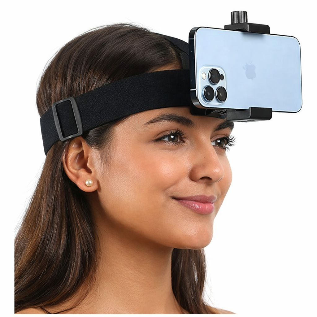 Soporte para Teléfono Tipo Diadema POV para Streaming y Grabación Ajustable