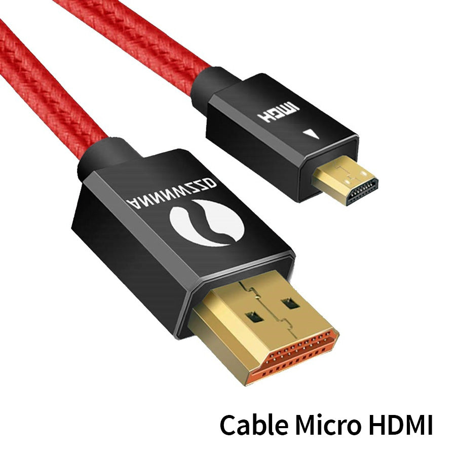 Cable Trenzado Micro HDMI a HDMI de 1, 3 y 5 metros, transmite hasta 4k a 60p