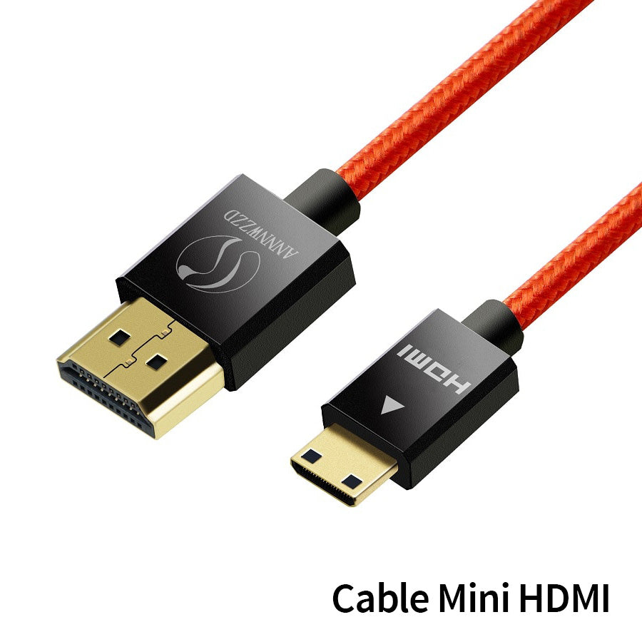 Cable Trenzado Mini HDMI a HDMI de 1 a 3 metros, transmite 4k a 60p