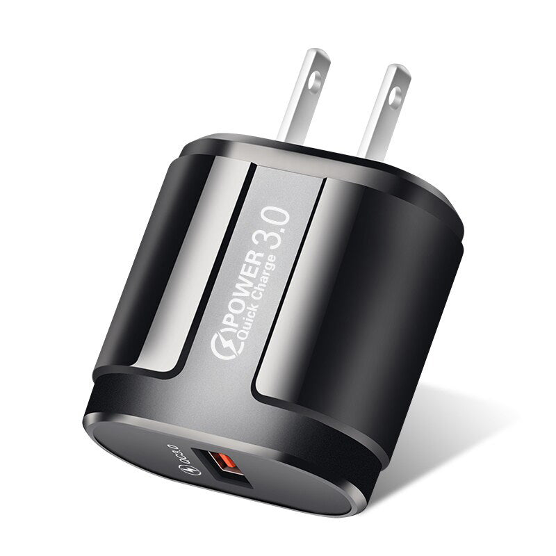 USLION-Adaptador de Carga rápida QC 3.0 Universal de 18W