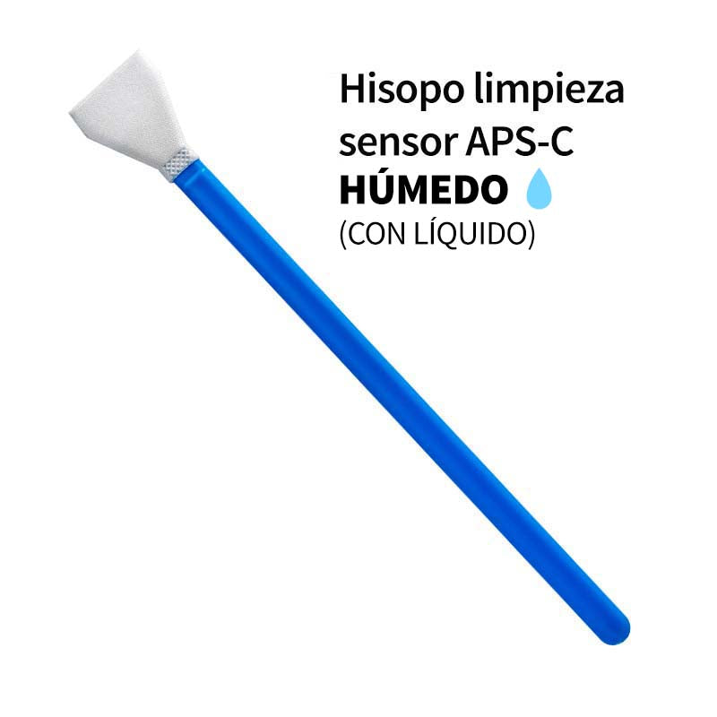 Hisopo de limpieza de Sensor de cámara y lentes HÚMEDO (APS-C)