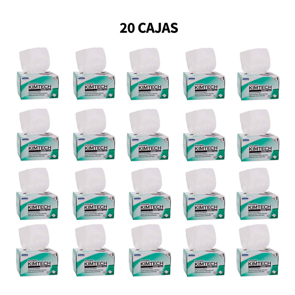 Kimwipes Kimtech, toalla limpiadora desechable, kit de 20 cajas