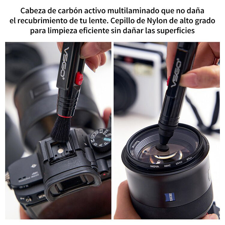 Kit de limpieza de cámara de 19 piezas para lente DSLR Cepillo de