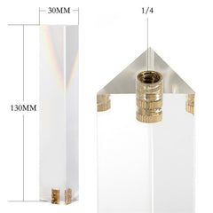 Pack De 2 Prismas De Cristal Triangular Para Fotografía Y Experimentos – Incluye Paño De Microfibra, Tamaño 76x22x12 Mm, Ideal Para Enseñanza Y Decoración