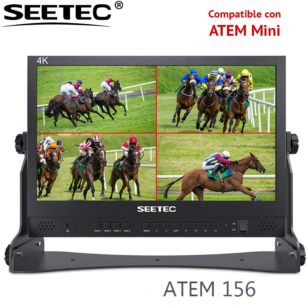 Monitor Seetec ATEM156 Multiview de hasta 4 entradas HDMI 15.6" para Streaming y Director